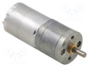 Motor: DC; with gearbox; HP; 6VDC; 6A; Shaft: D spring; 130rpm