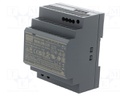 Power supply: switched-mode; for DIN rail; 100W; 12VDC; 7.1A; 88%