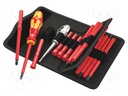 Screwdriver bits; Pcs: 18; 13pcs; insulated; Package: case; 1kVAC