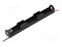 Holder; Leads: cables; Size: AAA,R3; Batt.no: 2; Colour: black; 150mm