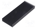 Heatsink: extruded; grilled; black; L: 100mm; W: 37mm; H: 10mm