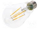 LED lamp; cool white; E27; 220/240VAC; 1055lm; 8.5W; 300°; 2700K