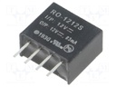 Converter: DC/DC; 1W; Uin: 10.8÷13.2V; Uout: 12VDC; Iout: 83mA; SIP4