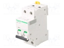 Circuit breaker; 230/400VAC; 100÷144VDC; Inom: 6A; Poles: 2; DIN