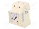 Meter; for DIN rail mounting; analogue; 0÷400V; True RMS; 40÷72Hz