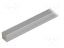 Profiles for LED modules; surface; natural; L: 1m; aluminium