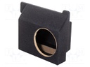 Car loudspeaker enclosure; MDF; black melange; textil; 250mm