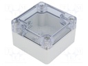 Enclosure: multipurpose; X: 65mm; Y: 65mm; Z: 40mm; 1554; grey; IP66