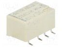 Relay: electromagnetic; DPDT; Ucoil: 5VDC; 0.5A/125VAC; 2A/30VDC