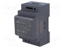 Power supply: DC/DC; 60W; 12VDC; 5A; 9÷36VDC; Mounting: DIN; 216g