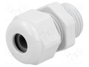 Cable gland; PG9; IP68; Mat: polyamide; light grey; UL94V-0