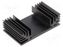 Heatsink: extruded; TO3; black; L: 37.5mm; W: 65mm; H: 18mm; 6K/W