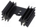 Heatsink: extruded; TO220; black; L: 25.4mm; 12.6K/W; aluminium