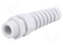 Cable gland; with strain relief; PG9; IP68; Mat: polyamide; grey