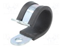 Fixing clamp; ØBundle : 25mm; W: 20mm; steel; Cover material: EPDM