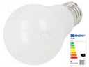 LED lamp; neutral white; E27; 220/240VAC; 806lm; 9W; 200°