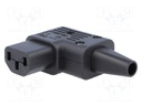 Connector: AC supply; plug; female; 10A; 250VAC; IEC 60320; C13 (F)