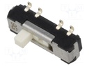 Switch: slide; Pos: 3; DP3T; 0.2A/12VDC; ON-ON-ON; Mounting: SMT