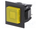 Switch: push-button; Pos: 2; SPST-NO; 3A/125VAC; yellow; yellow