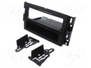 Radio mounting frame; 1 DIN; matt black