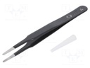 Tweezers; Tweezers len: 123mm; positioning components; ESD