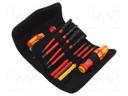 Kit: screwdrivers; insulated; 1kVAC; case; 17pcs.