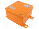 Enclosure: emergency; X: 150mm; Y: 150mm; Z: 100mm; steel; orange