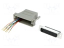 Transition: adapter; RJ45 socket,D-Sub 25pin male; grey