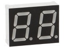 Display: LED; 7-segment; 14.2mm; 0.56"; No.char: 2; green; 160mcd