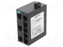 Switch Ethernet; unmanaged; Number of ports: 8; 9.6÷60VDC; DIN