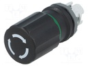 Switch: emergency stop; Stabl.pos: 2; 22mm; black; Illumin: none