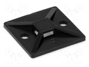 Self-adhesive cable holder; polyamide; UL94V-2; black; FH: 4mm