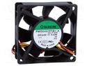 Fan: DC; axial; 24VDC; 70x70x25mm; 83.25m3/h; 45dBA; ball bearing