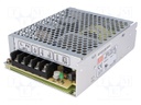 Power supply: switched-mode; modular; 76.8W; 48VDC; 129x97x38mm