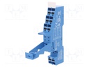 Socket; 10A; 250VAC; Mounting: DIN; Leads: spring clamps; -40÷70°C