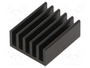 Heatsink: extruded; grilled; black; L: 25mm; W: 21mm; H: 10mm; 20.8K/W