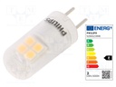 LED lamp; warm white; GY6,35; 12VAC; 215lm; 1.8W; 300°; 3000K