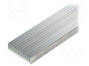 Heatsink: extruded; grilled; aluminium; L: 1000mm; W: 59.69mm; plain