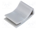 Self-adhesive cable holder; PVC; grey