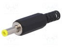 Plug; DC supply; female; 4/1,7mm; 4mm; 1.7mm; for cable; 10mm