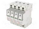 Surge arrestor; Type 2; Poles: 4; 40kA; 320VAC; Mounting: DIN; IP20