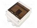 Enclosure: for modular components; IP55; white; No.of mod: 6