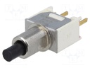 Switch: push-button; Pos: 2; SPST; 0.4A/20VAC; 0.4A/20VDC; 20mΩ