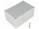 Enclosure: multipurpose; X: 80mm; Y: 120mm; Z: 57mm; EUROMAS II; ABS