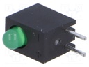 LED; in housing; green; 3mm; No.of diodes: 1; 20mA; 60°; 2.2÷2.5V