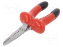 Pliers; insulated,flat; alloy steel; 160mm; 1kVAC