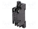 Socket; PIN: 8; 15A; 250VAC; H: 30mm; W: 28.5mm; Mounting: DIN