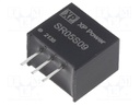 DC/DC Converter, Regulated, ITE, 1 Output, 4.5 W, 9 V, 500 mA, SR Series