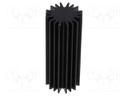 Heatsink; LED; Ø: 20mm; H: 50mm; Colour: black