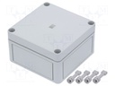 Enclosure: multipurpose; X: 110mm; Y: 110mm; Z: 66mm; PK; light grey